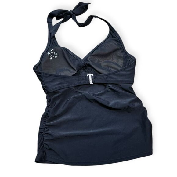 ATHLETA Women’s Black Tara Halter Tankini Top 32 B/C Style # 964871 - Picture 4 of 8